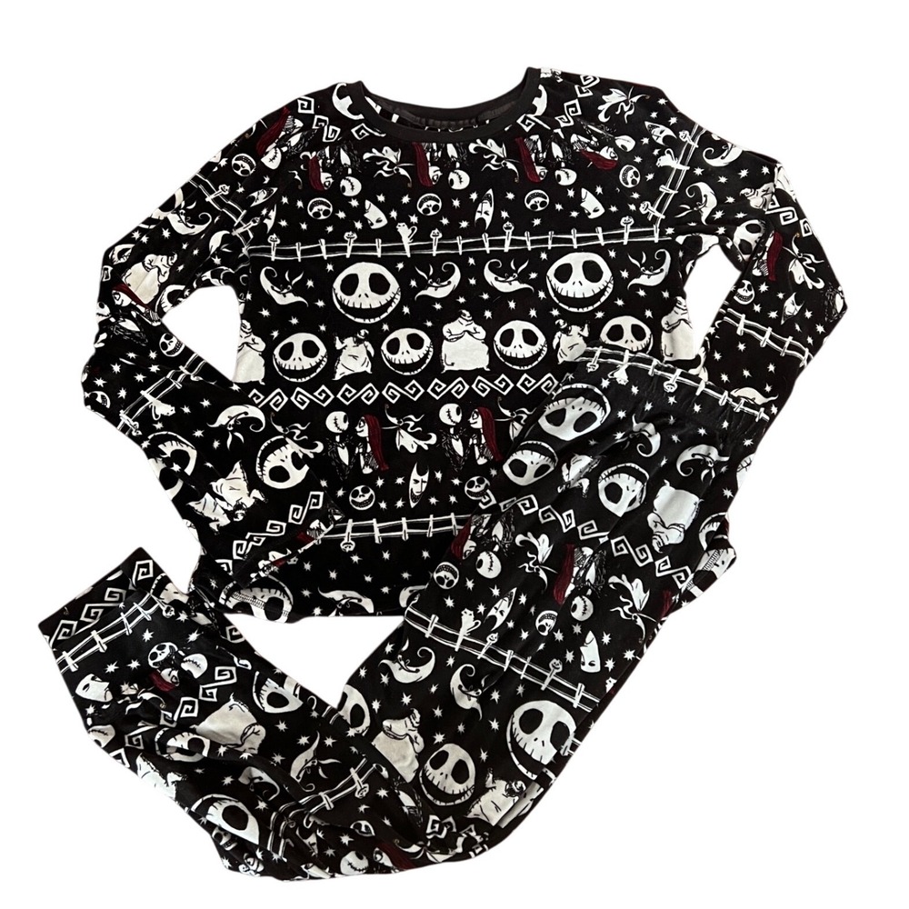Disney Nightmare Before Christmas Jack Skellington Pajama Set Small Black White